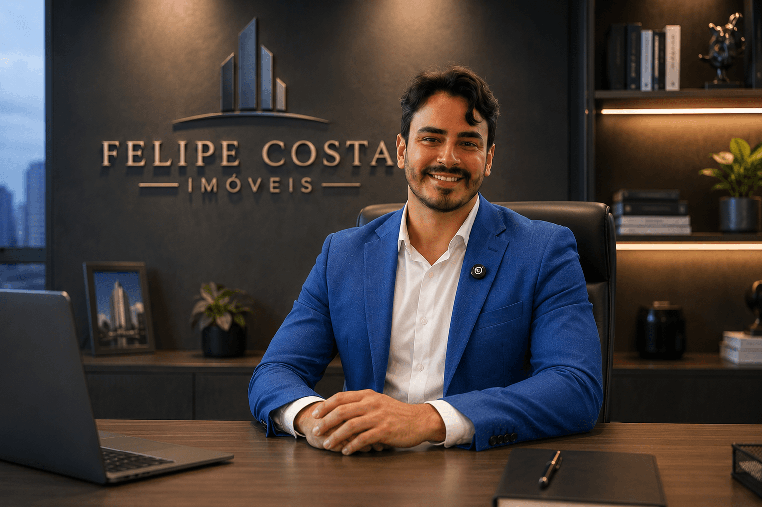 Felipe Costa em seu escritório